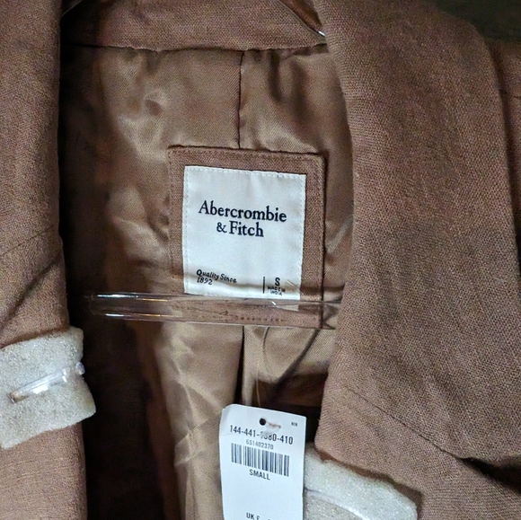 NWT Abercrombie & Fitch linen blend blazer Small - Picture 8 of 8
